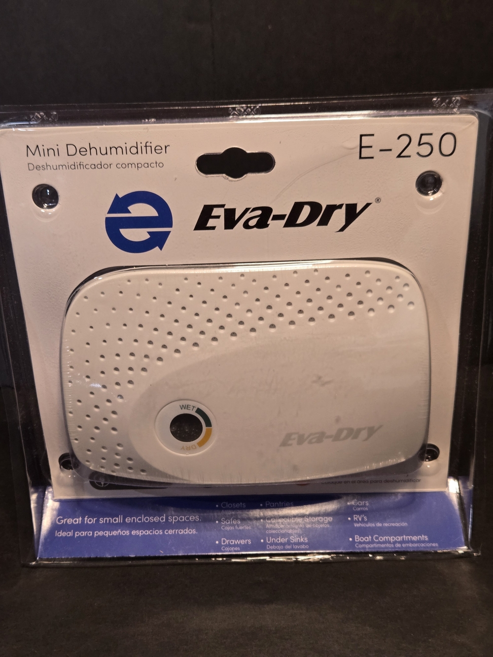 E-250 White Mini Dehumidifier — Portable Moisture Control